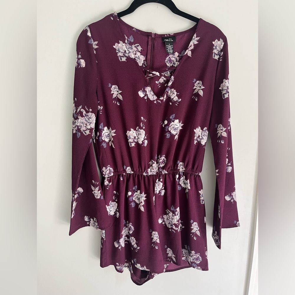 Rue 21- Floral Long Sleeve Romper
